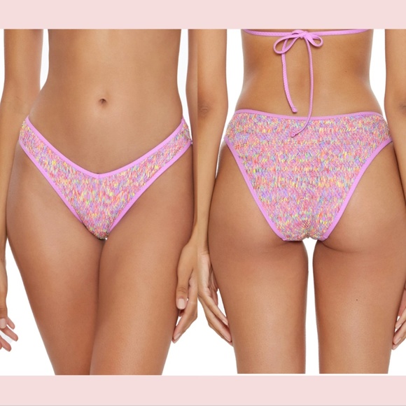 NEW $58 Becca‎ [ Large ] Coastal Brazilian Bikini Bottom in Orchid - Picture 1 of 12